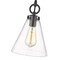 Z-Lite Harper 1 Light Pendant, Matte Black & Clear 3034P8-MB - alternate 8